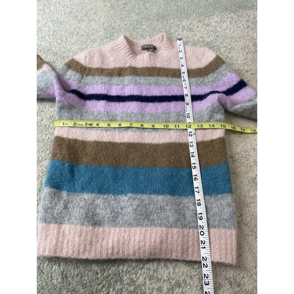 J Crew Sz XS Point Sur Knit Striped Pullover Sweater Alpaca Merino Wool Blend - Picture 4 of 6
